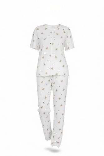 بيجاما القلوب بيجاما نسائية بنقشة القلوب – كم قصير...