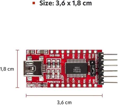 محول تسلسلي من Mini USB إلى TTL