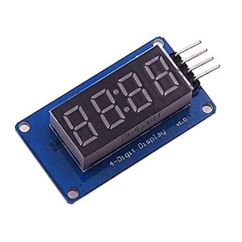 وحدة عرض LED حمراء TM1637 رباعية البتات وساعة