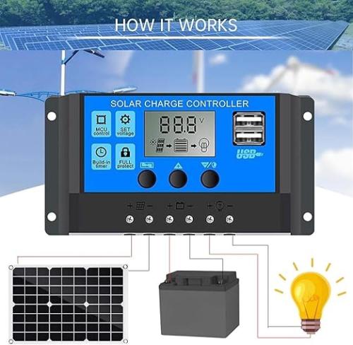 شاحن بطارية من لوح شمسي