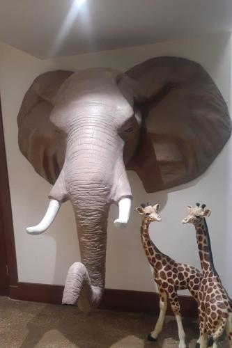 Elephant head mural