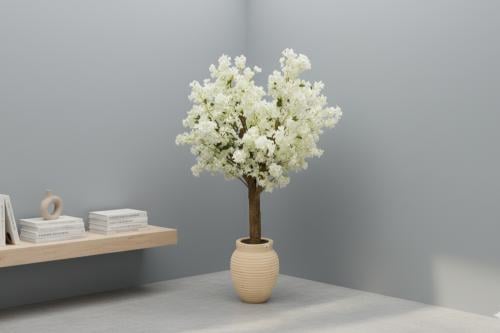 شجرة زهر الكرز الاصطناعية البيضاء