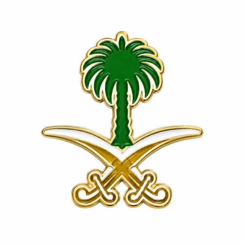 ملصق معدني - سيفين ونخلة