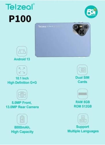 تابلت 512GB -Telzeal P100 مع ملحقات