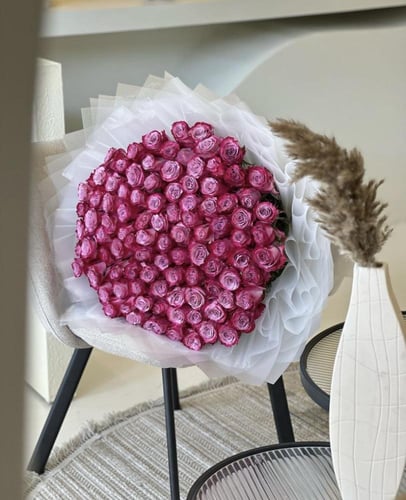 باقة ورد 100 حبه