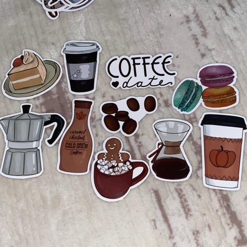 Coffee stickers