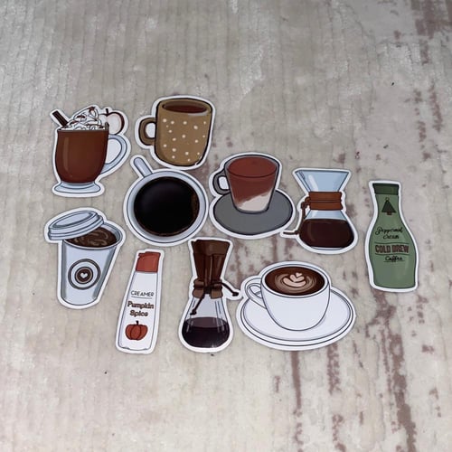 Coffee stickers