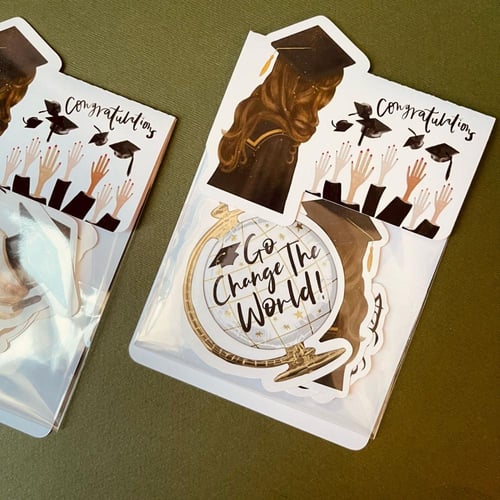 توزيعات مغلف ملصقات التخرج