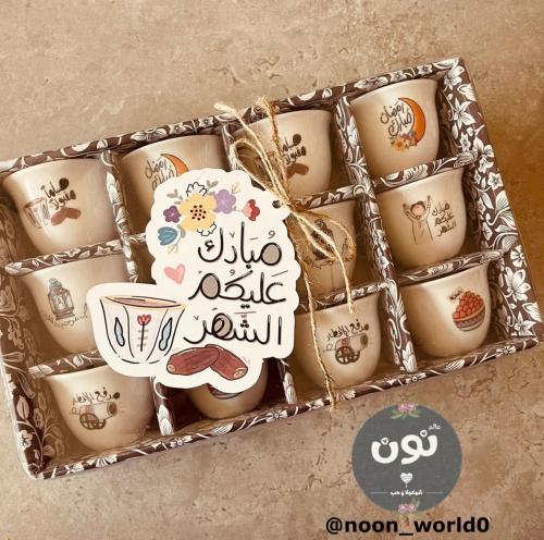 12 فناجيل قهوة بثيمات رمضانية