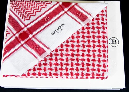 شماغ BALMAIN أحمر الجديد BLD Limited Edition