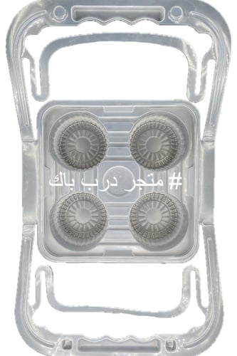 حامل اكواب بلاستيك شفاف رباعي ( 250 حبة )