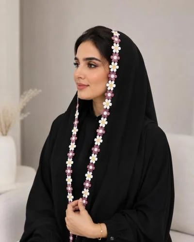 * طرحة الياسمين اسود 003