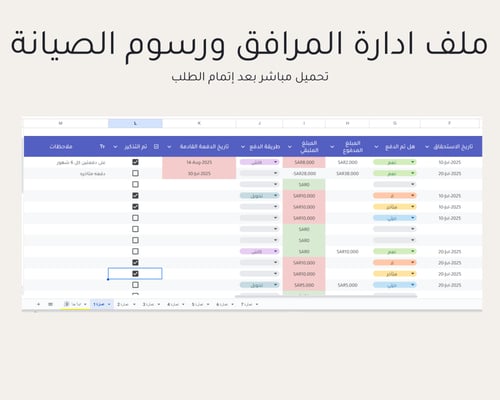 ملف إدارة المرافق و رسوم اتحاد الملاك