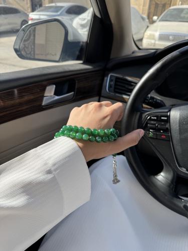سبحه عقيق لون اخضر