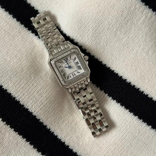 ساعة كارتير بانتير فضيه