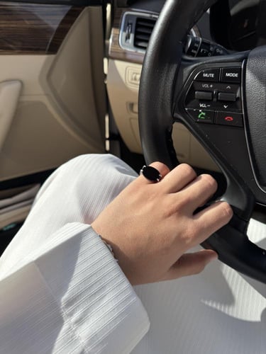 خاتم فضه ملكي اسود شنكار