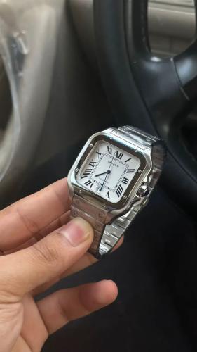 ساعة كارتير سانتوس مينا ابيض