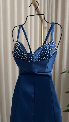 فستان سهره بتطريز اعلى الصدر