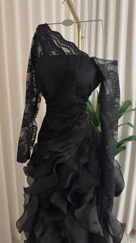 فستان سهره اسود دانتيل