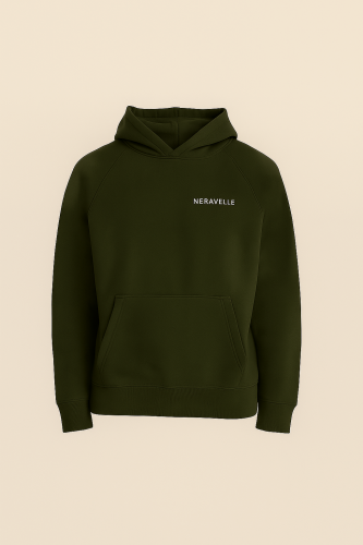 Hoodie dark olive green