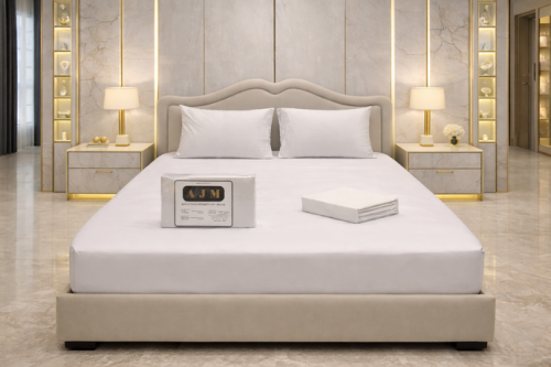 100% natural cotton waterproof sheet queen size in white
