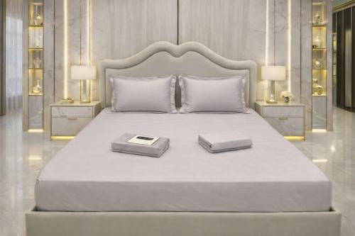 100% natural cotton waterproof sheet queen size in gray