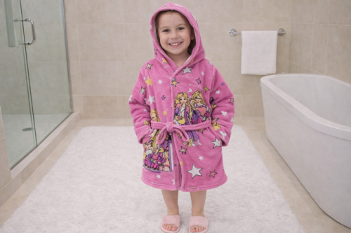 Disney children's cotton robe in pink