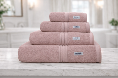 Cotton towels, Canon brand, pink color