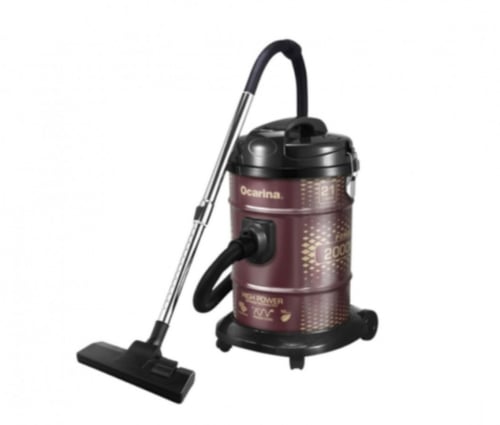 مكنسة كهربائية برميل 21 لتر اوكارينا لون عنابي