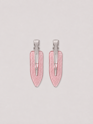 هدية Pink Glitter Hair Clips عدد 2 قطعة