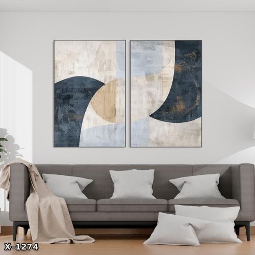 لوحة قطعتين بتصميم مودرن