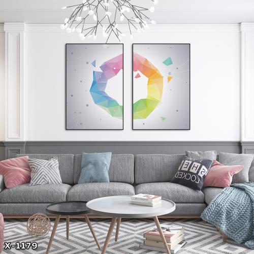 لوحة قطعتين بتصميم مودرن