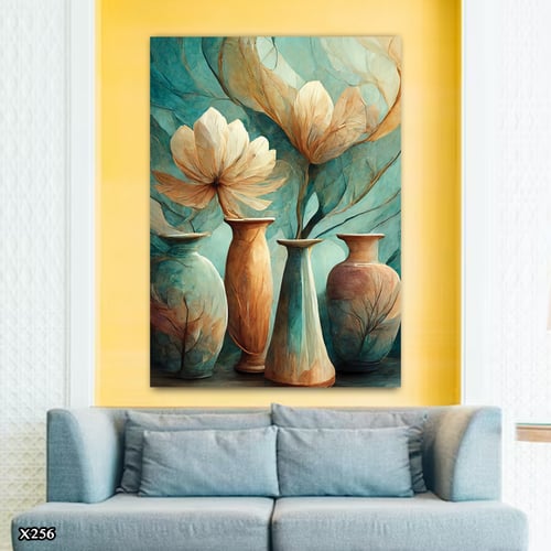 لوحة كانفس بالرسم التجريدي