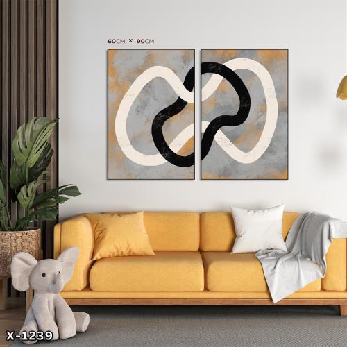 لوحة قطعتين بتصميم مودرن
