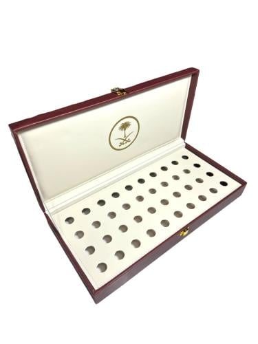 حقيبة جلد لحفط الأدهان 40 ربع ب سيفين ونخلة