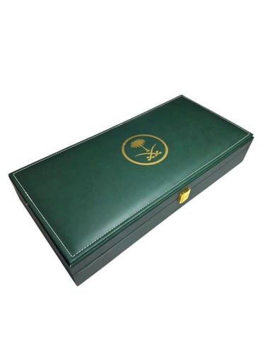 حقيبة جلد لحفط الأدهان 40 ربع ب سيفين ونخلة