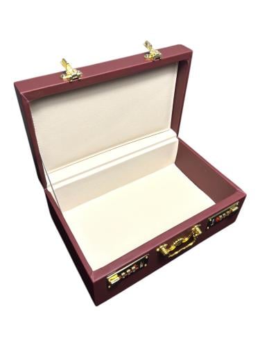 شنطة جلد لحمي من داخل بيج قفل أرقام حجم كيلو