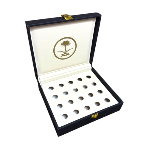 حقيبة جلد لحفط الأدهان 20 ربع ب سيفين ونخلة