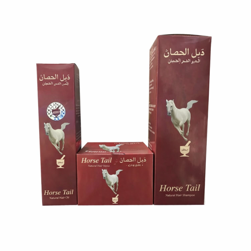 مجموعه ذيل الحصان المطور كريم -زيت-شامبو للشعر الط...