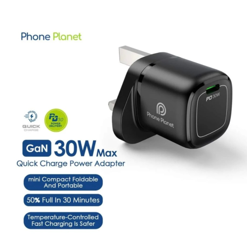 شاحن جداري فون بلانت منفذ بي دي اسود 30 واط