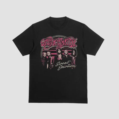 Aerosmith Sweet Emotion Vintage Band Lineup Graphi...