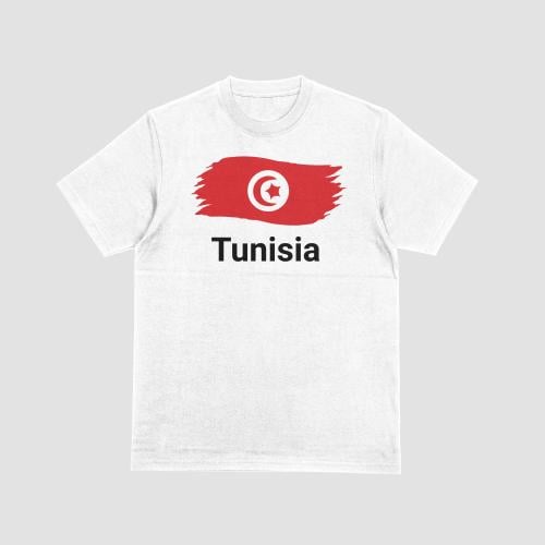 Tunisia Brushed Flag