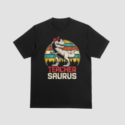 Teacher Saurus: Retro T-Rex Back to School