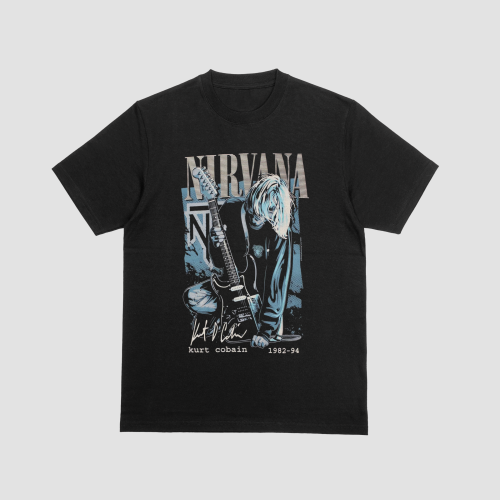 Retro Grunge Icon Kurt Cobain – Vintage 90s Nirvan...