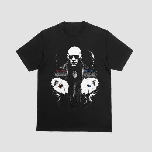 The Matrix Morpheus Red Pill Blue Pill Choice Sci-...