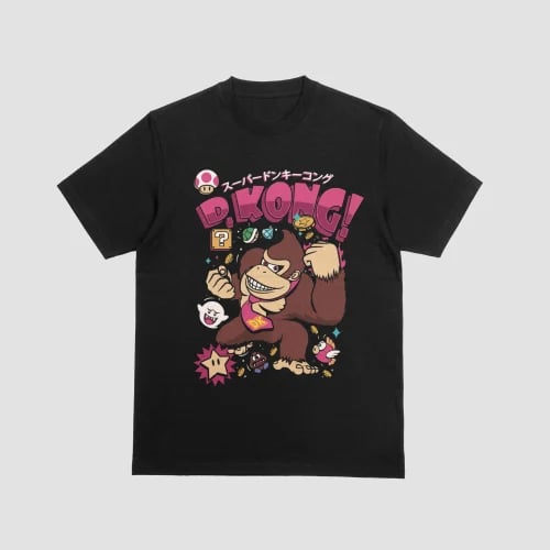 Retro D. Kong Japanese Pop Art Retro Platformer Gr...