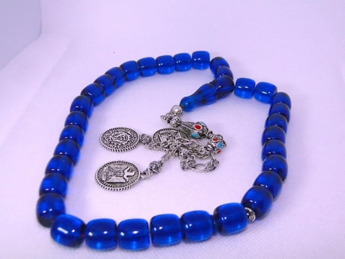 فاتوران ازرق شفاف كركوشة معدن