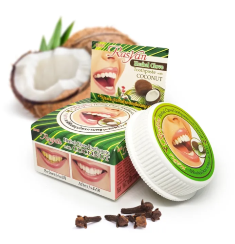 راسيان معجون أسنان بالقرنفل والأعشاب مع جوز الهند...