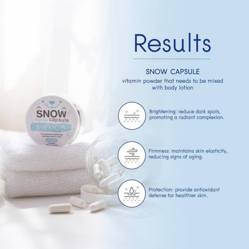 سنو كبسولات بودرة من جلوتا فروزن 30 كبسولة (غير مخ...