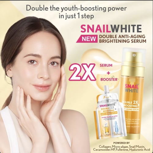 Snail White Double 2X Boosting Anti-Aging Serum سن...